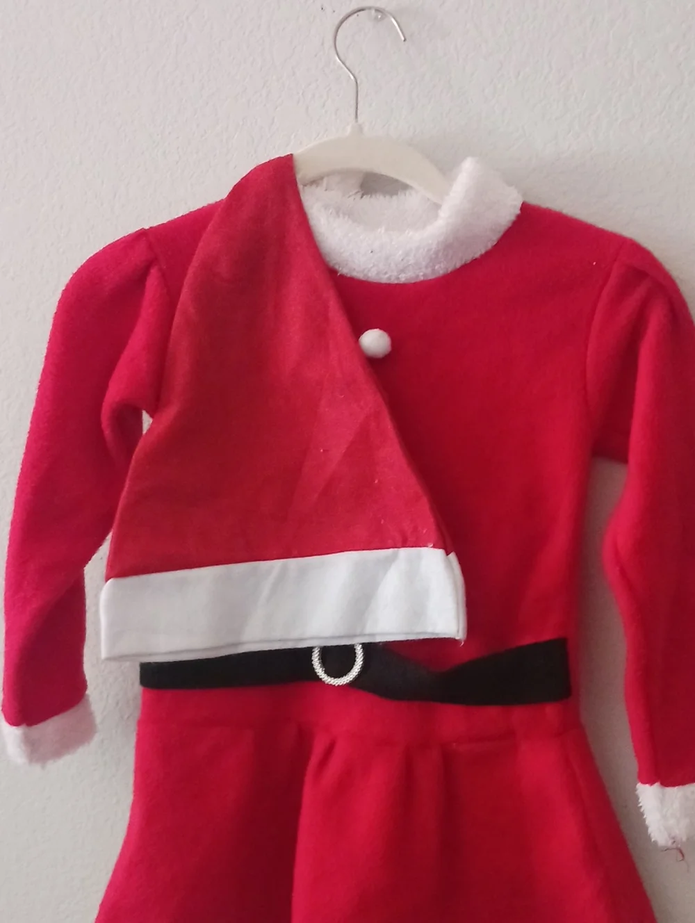 🔴10/$13❗️SALE❗️Kids Red Santa Dress Costume with Faux Fur Trim